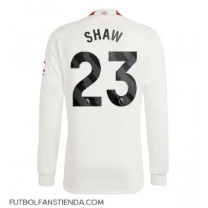 Manchester United Luke Shaw #23 Tercera Equipación 2023-24 Manga Larga